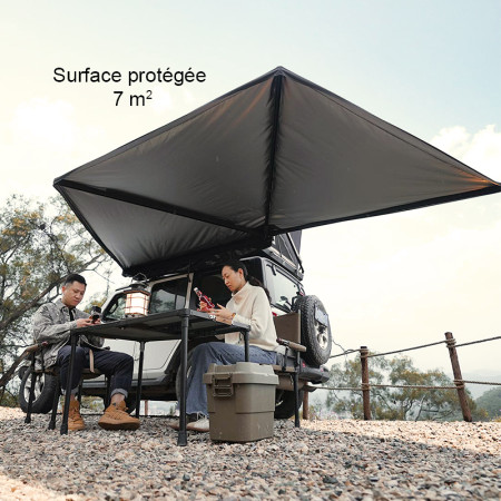 Marquise 180° Wild Land droite et arrière surface protégée de 7 m