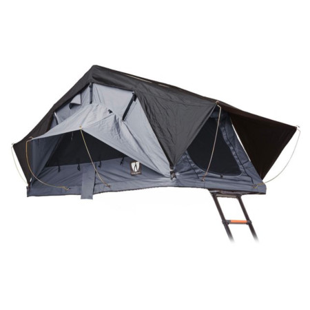 Tente de toit souple dépliante légère Vickywood Small Willow 140 grise vue de 3/4