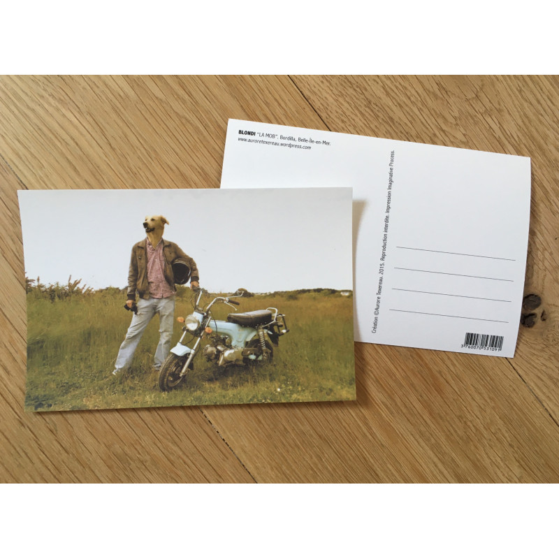 Kombishop lifestyle carte postale de voyage mobylette Belle-île