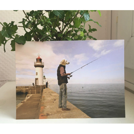 Kombishop lifestyle carte postale de voyage pêche en Morbihan camping