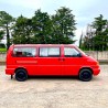253 Transporter T4 VW rouge pompier 2001 AJT châssis long