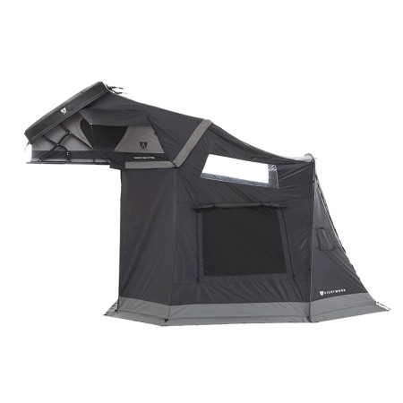 Annexe pour tente de toit Mighty Oak Light 165 grise Vickywood grande surface couverte