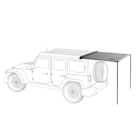 Marquise universelle Vickywood store latéral gris fixée arrière 4x4