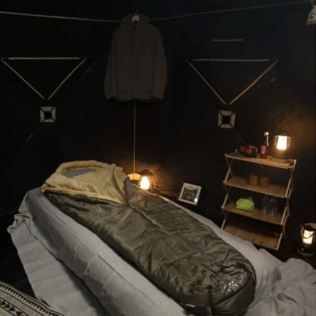 Wild Land tente d'appoint isotherme pour la pêche et le camping Star Hub idéale pour road-trip dans conditions froides