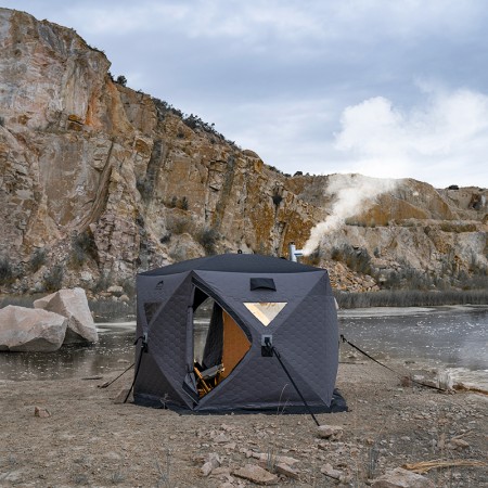 Wild Land tente d'appoint pour la pêche et le camping Star Hub avec doublure isolante