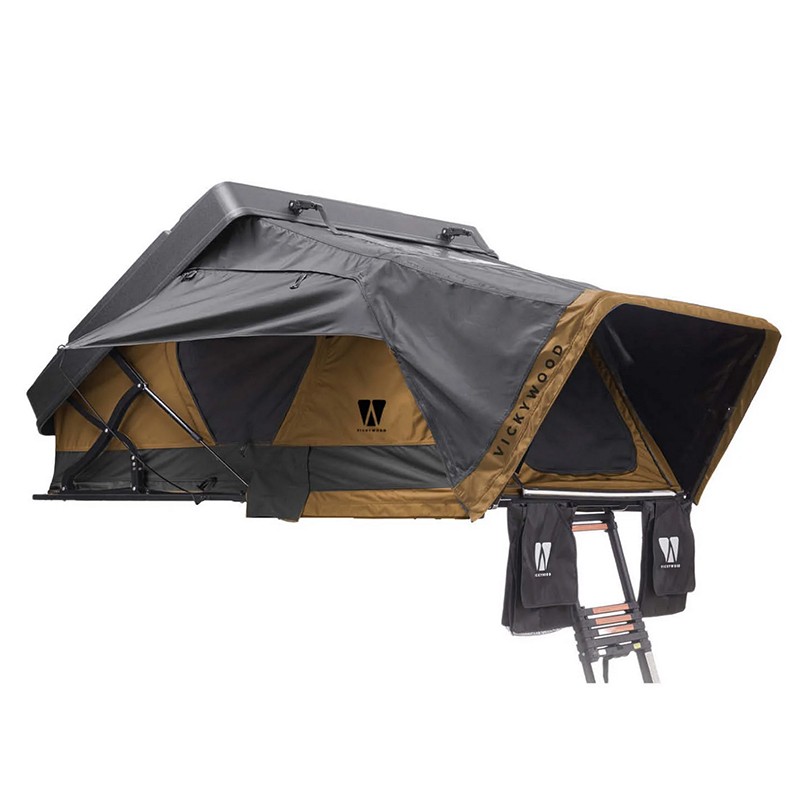 Vickywood Mighty Oak light 165 tente de toit hybride à coque ABS coloris camel