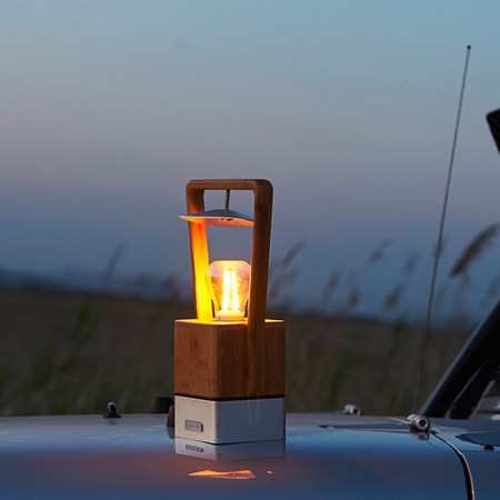 Lanterne LED Bamboo Light Wild Land lampe de camping portable sans fil powerbank luminosité réglable