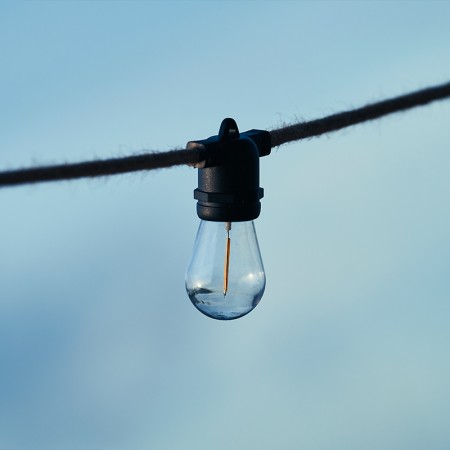 Guirlande LED lumière chaude WildLand avec haut-parleur bluetooth pour sortie en tente de toit ampoule S14