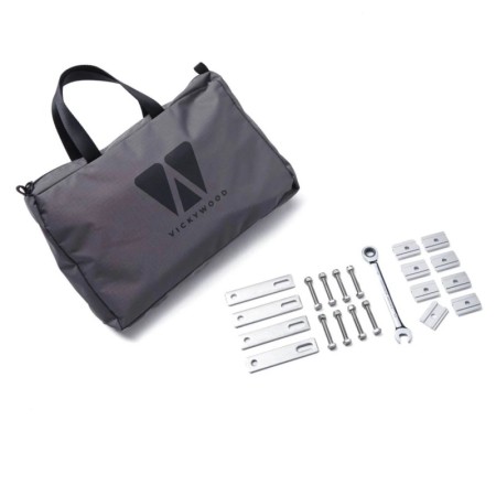 Vickywood grande tente de toit souple Big Willow 140 grise sacoche de fixation incluse