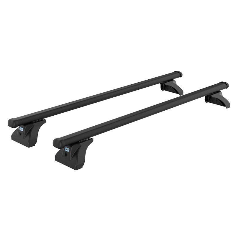 Barres de toit pour Land Rover Defender 110 de 1983 à 2016 avec pieds d'une hauteur de 28 cm et capacité de charge de 100 kg