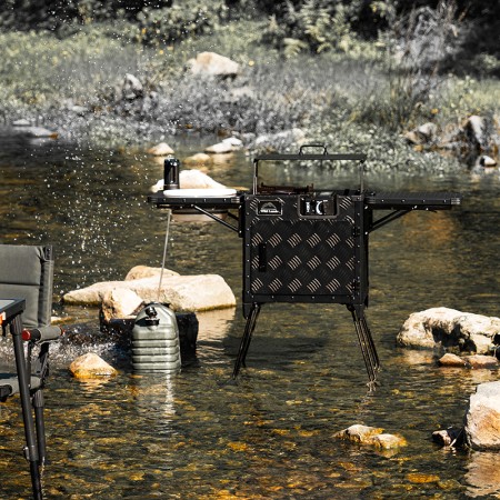 Cuisine de camping pliante et portable version pro Wild Land confort pour cuisiner dehors