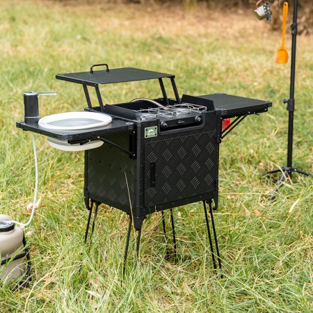 Cuisine de camping pliante et portable double-feu version pro WildLand