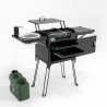 Cuisine de camping pliante et portable Wild Land version pro aluminium réchaud évier pompe