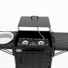 Cuisine de camping pliante et portable version pro Wild Land aluminium évier avec pompe rechargeable réchaud deux feux