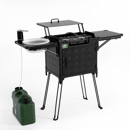 Cuisine de camping pliante et portable WildLand aluminium rangements