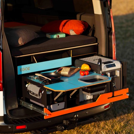 EGOE Kombishop malle de camping Nestbox Roamer 550 pour van et fourgon vanlife