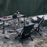 modèle d'exposition Wild Land MTS-X ensemble de deux chaises de camping basses, pliantes, en aluminium et coton