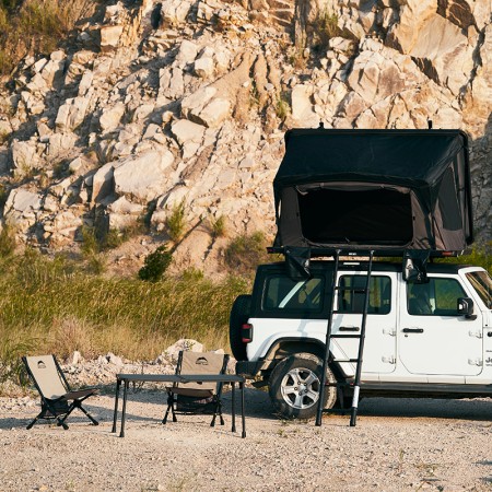 modèle d'exposition Wild Land MTS-X chaise de camping basse, pliante, en aluminium et coton, diéale camping en tente de toit