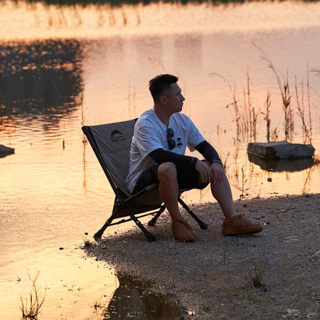 modèle d'exposition Wild Land MTS-X chaise de camping basse, pliante, en aluminium et coton pour repos en camping