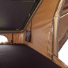 Tente de toit rigide aluminium 2 places Vickywood Cumaru Up 145 camel belle hauteur sous plafond