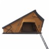 Tente de toit rigide aluminium 2 places Vickywood Cumaru Up 145 camel fermée vue latérale