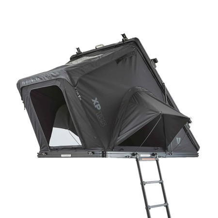 Tente de toit rigide en aluminium Cumaru XP 135 – All Black de Vickywood échelle des deux côtés