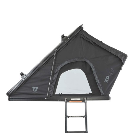 Tente de toit rigide en aluminium Cumaru XP 135 – All Black de Vickywood profil triangulaire