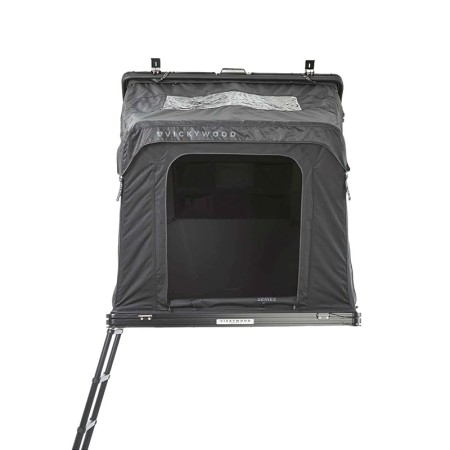 Tente de toit rigide en aluminium Cumaru XP 135 – All Black de Vickywood vue de face