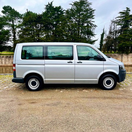 T08242 Kombishop van vw occasion Transporter T5 gris L1H1 2.0 Tdi