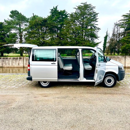 T08242 Kombishop van vw occasion Transporter T5 gris L1H1 6 places