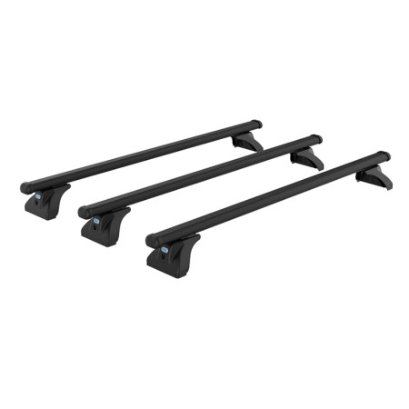 VW T4 lot de 3 barres de toit acier Epoxy 145 cm avec serrures Cruz Kombishop