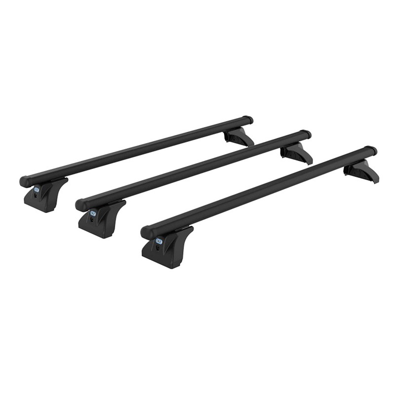 VW T4 lot de 3 barres de toit acier Epoxy 145 cm avec serrures Cruz Kombishop