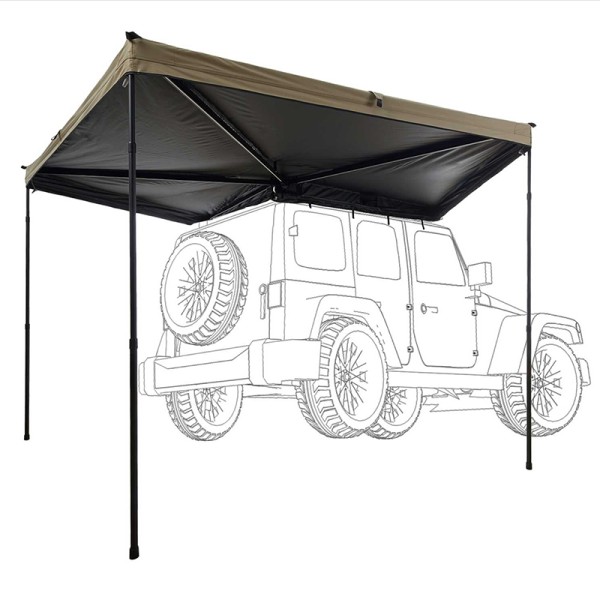 Auvent 270° Light Leaf 200 cm sable de Vickywood