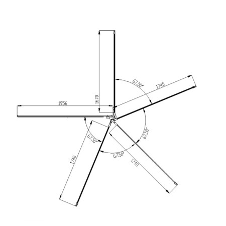 Auvent latéral 270° rigide BRANCH CLEAN – Hardcover ABS - Vickywood avec moyeu central