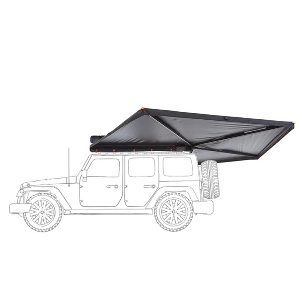 Auvent latéral 270° rigide BRANCH CLEAN – Hardcover ABS - Vickywood