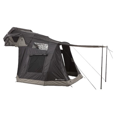 Vickywood VW-A2-MO3-190-BKGY annexe de tente de toit hybride 2e génération Mighty Oak grise 190 porte protégée avec auvent