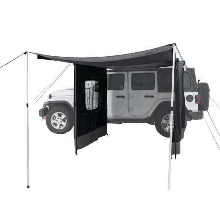 WL-AW-LWP Parois amovibles en 3 parties pour auvent latéral de voiture WildLand vue ouverte