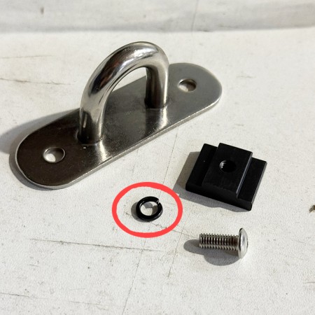 Rondelle pour kit de fixation d'anneau pour échelle