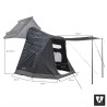Dimensions de l'annexe pour tentes de toit Cumaru Ease & Cumaru XP - Vickywood Kombishop