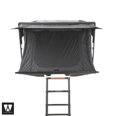 Tente de toit hybride rigide Maple 155 Vickywood entrée protégée