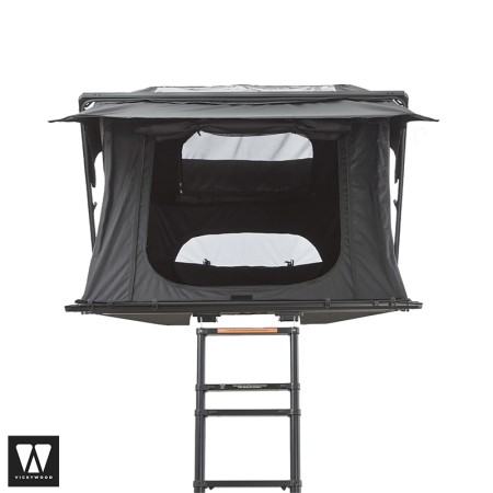 Tente de toit hybride rigide Maple 155 Vickywood large entrée couverte