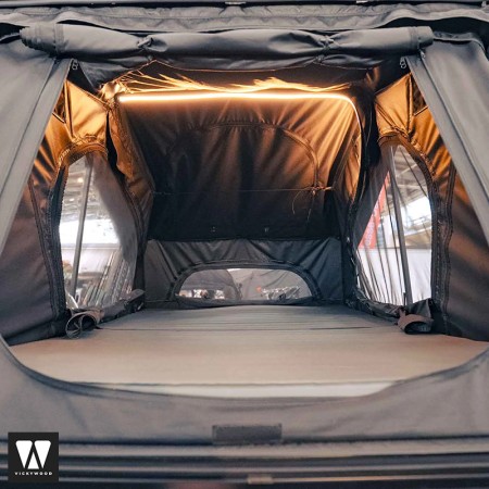 Tente de toit hybride rigide Maple 155 Vickywood intérieur spacieux