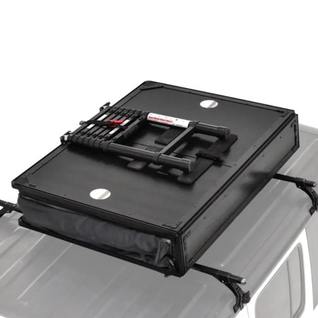 Wild Land tente de toit gonflable innovante Air Cruiser échelle repliée pendant le voyage