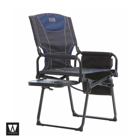 Chaise de camping Horizon Camp noire - Vickywood accoudoirs