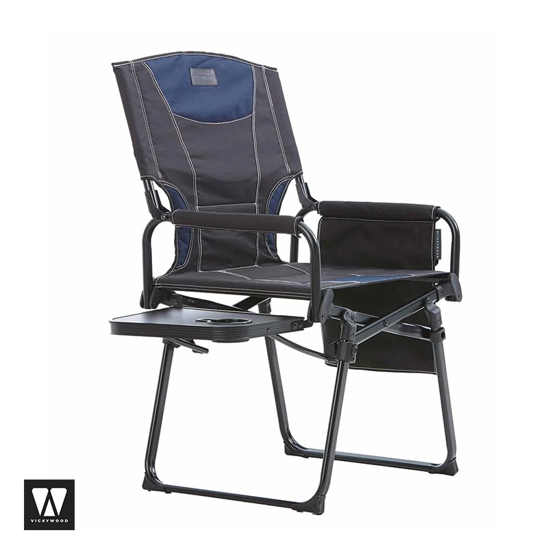 Chaise de camping Horizon Camp noire - Vickywood accoudoirs