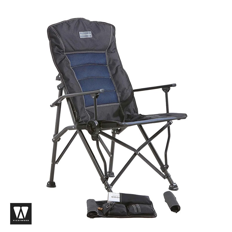 Chaise de camping Camp Summit noire - Vickywood