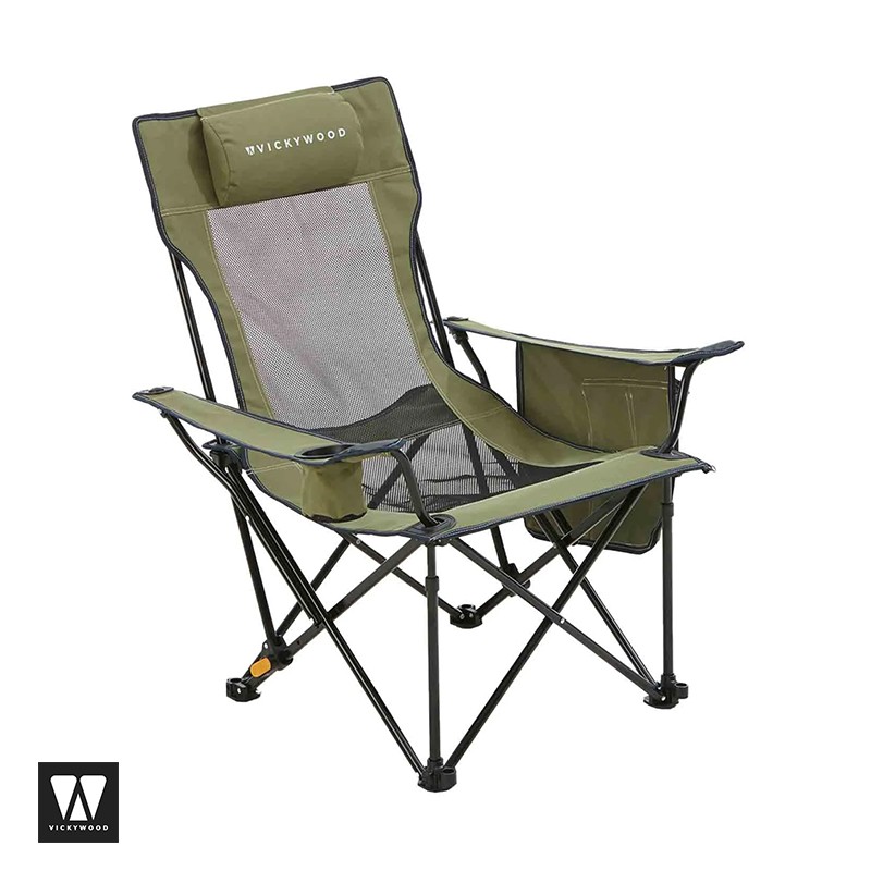 Chaise de camping Camp Lounge vert - Vickywood
