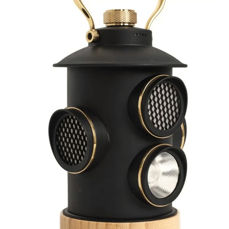 Trackwalker Lantern - Lampe de camping WildLand bambou et métal noir