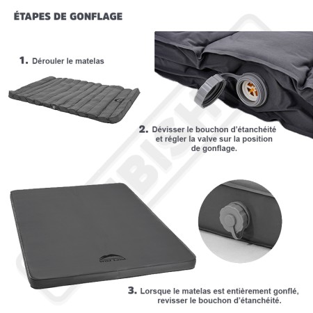 Matelas pneumatique autogonflant Wild Land 115 x 200 cm utilisation