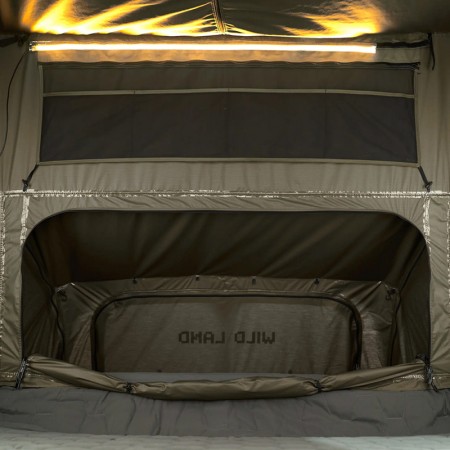 Tente de toit rigide Wild Land 3 places Family Desert Cruiser conçue pour familles et animaux led intérieure
